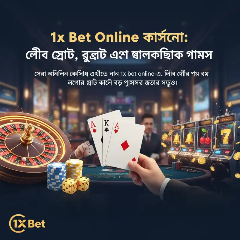 1x Bet Online লাইভ ক্যাসিনো গেমস ব্যানার